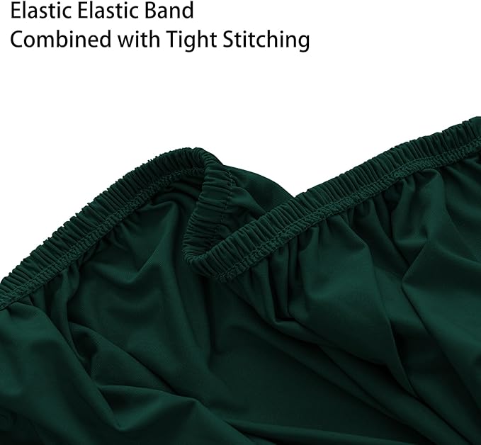 Super Stretch 40x40x15 inch Square Ottoman Cover- Soft Form Fit Ottoman Cover - Image 6
