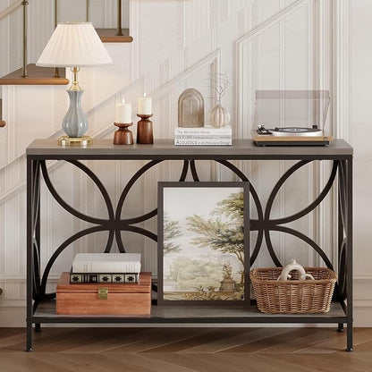 GiftGo Narrow Sofa Table 47.2 Inch, Industrial Sofa Table Behind Couch - Image 3