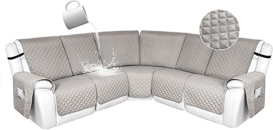 HDCAXKJ 100% Waterproof Reclining Sectional Couch Covers L Shape Recliner Sofa by HDCAXKJ