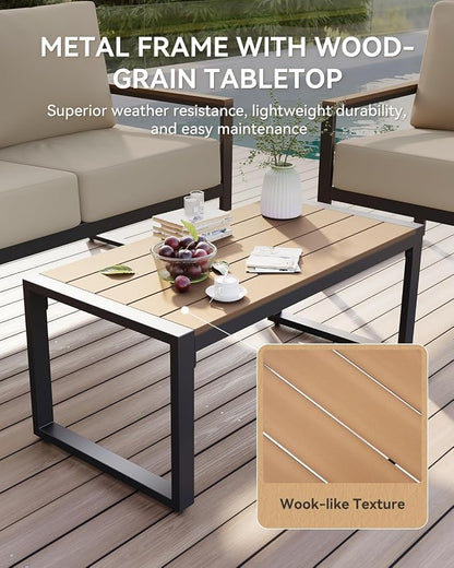 Aoxun Patio Furniture Set, 4 Piece Outdoor Patio Furniture - Image 8