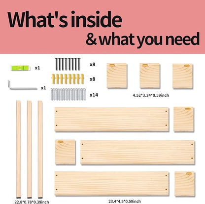 Fixwal Nursery Book Shelves, 23.6 Inch Floating Bookshelves - Image 7