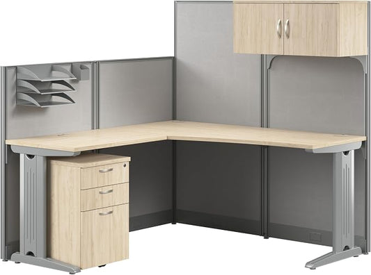 Bush Business Furniture 65-inch L Shaped Cubicle Desk by BushBusinessFurniture