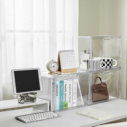 Clear Stackable Plastic Storage Bins - Image 6