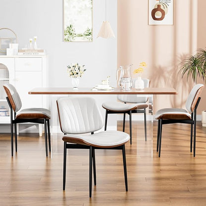 YaFiti Dining Chairs Set of 4, Dining Room and Kitchen Chairs, Mid Century - Image 8