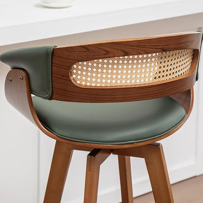 Set of 4 Rattan Swivel Bar Stools - Image 8