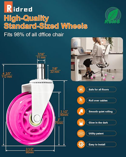 RidRed Office Chair Wheels - Image 2
