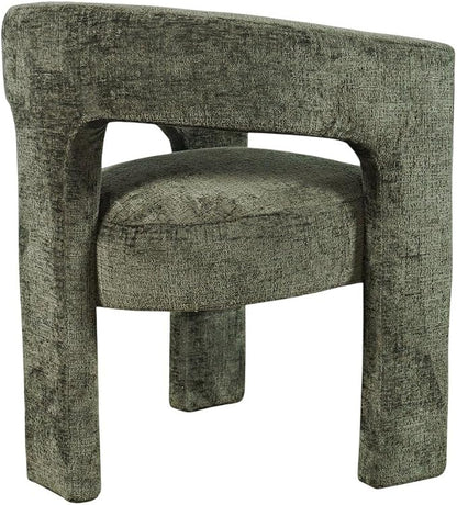 Jofran Gwen Jacquard Upholstered Accent Chair, Modern Luxury Plush Sculptural - Image 4