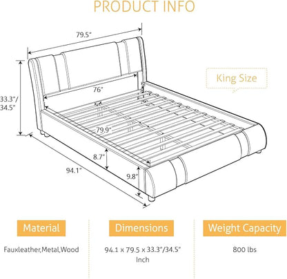 SHA CERLIN King Size Bed Frame - Image 2