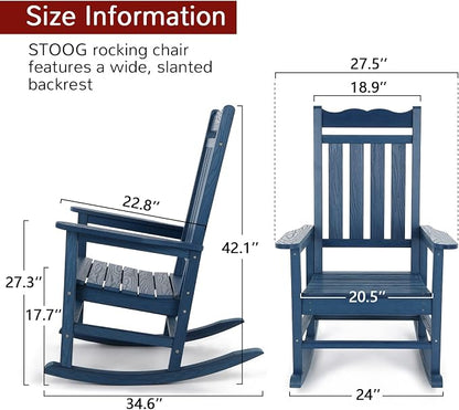 Stoog All-Weather Patio Rocking Chairs Set of 2 - Image 3