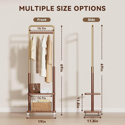 Taitiy Clothes Rack Solid Wood Coat Rack, - Image 2