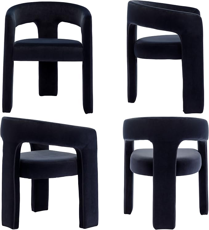 BESTANO Modern Velvet Fabric Upholstered Dining Chairs - Image 7