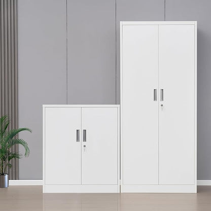 Wanfu Metal Storage Cabinet, Utility Room-White - Image 8