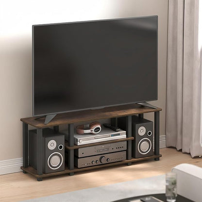 Furinno Turn-S-Tube TV Stand, 3-Tier Toolless Assembly Entertainment Center by Furinno-FitsYourSpaceFitsYourBudget
