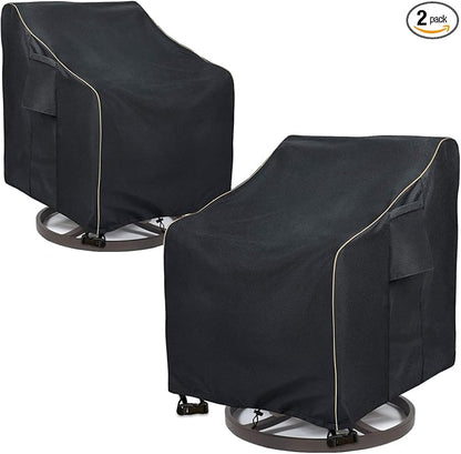 Outdoor Swivel Lounge Chair Cover 2 Pack, 35 W x 37 D x 38.5 H inches, 100% by LSongSKY