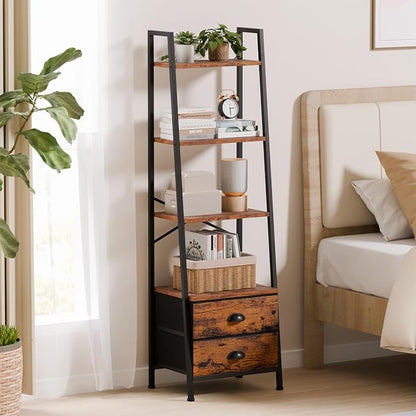 Furologee 4-Tier Ladder Shelf, Small Bookshelf - Image 8