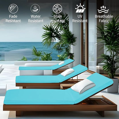 Outdoor Chaise Lounge Cushions for Patio, Lounge Chair Cushions, Waterproof - Image 2