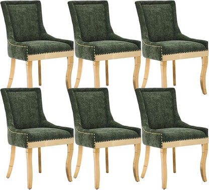 Upholstered Dining Chairs Set of 6, Modern Fabric Side Chairs by MZDOO