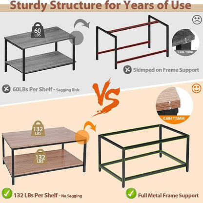 ZenStyle Industrial Coffee Table - Image 6