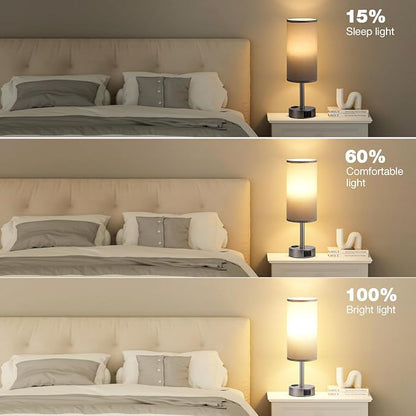 Fenmzee Grey Bedside Table Lamp - Image 5