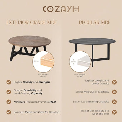 COZAYH Rustic Farmhouse End Table - Image 5