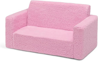 Delta Children Cozee Flip-Out Sherpa 2-in-1 Convertible Sofa to Lounger - Image 11