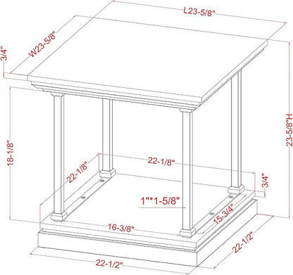 24/7 Shop at Home Ambridge Transitional Multi-Storage Wood 3-Piece Coffee Table - Image 5