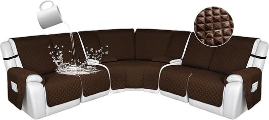 HDCAXKJ 100% Waterproof Reclining Sectional Couch Covers L Shape Recliner Sofa by HDCAXKJ