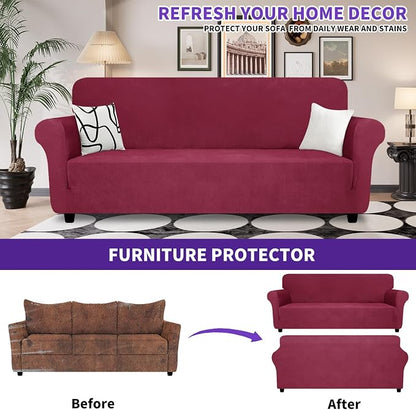 ZNSAYOTX Super Stretch Couch Cover, New Striped Sofa Covers Fitted Slipcovers - Image 2