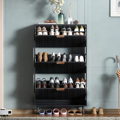 Shoe Cabinet Storage, Modern Freestanding Organizer by QIVOMIX