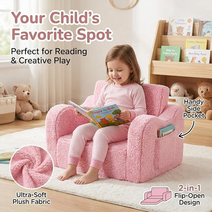 MOMCAYWEX Kids Sofa, 2-in-1 Flip-Out Foam Couch - Image 4