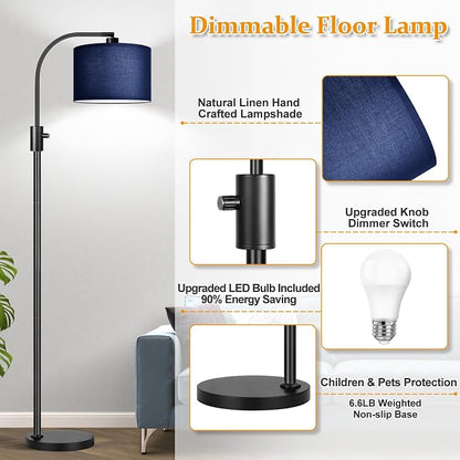 Nintiue Upgraded Modern Arc Dimmable Tall Standing Floor Lamp - Image 4