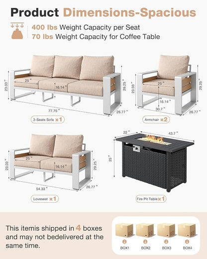 Aoxun Aluminum Patio Furniture Set - Image 7