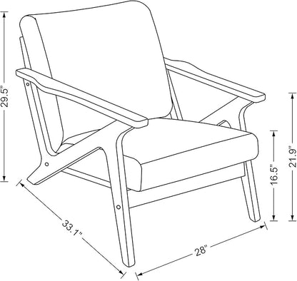 Zola Mid Century Modern Accent Chair Arm Chair: The Perfect Reading, Living Room - Image 3