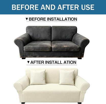 Loveseat Slipcover with 2 Pillow Cover - Image 8