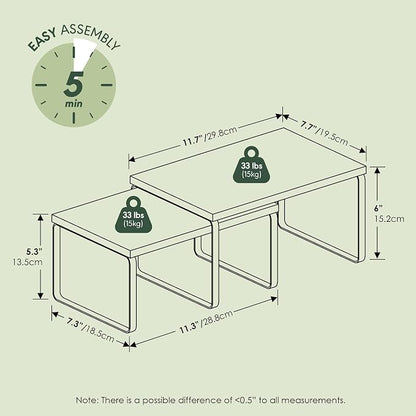 Furinno RAVEL Kitchen Countertop Organizer Set of 2, Counter Shelves, Kitchen - Image 3