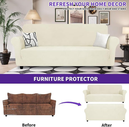 ZNSAYOTX Oversized Super Stretch Couch Cover, New Striped Sofa Covers - Image 2