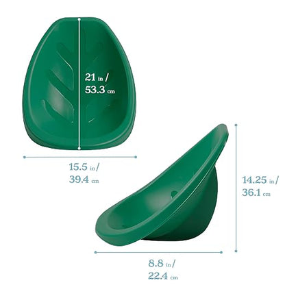 ECR4Kids Plastic Leaf Scoop Floor Rocker Seat, Classroom Furniture - Image 3