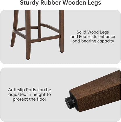 VKNOW Bar Stools Set of 4, Modern Counter Stools - Image 7
