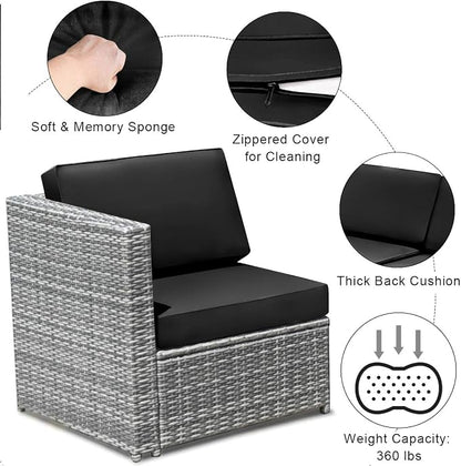 Tangkula 8 Pieces Wicker Patio Furniture Set - Image 5