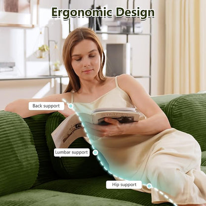 Boneless Sectional Couch, No Assembly Required, 117.3” Modular Cloud Sofa - Image 4