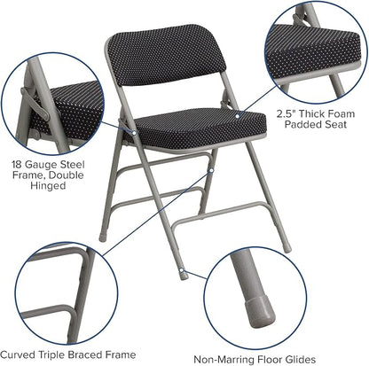 Flash Furniture HERCULES Series Premium Curved Triple Braced & Double Hinged - Image 7