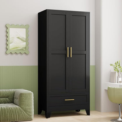 GAIOUS Steel Armoire Wardrobe Closet, 1 Adjustable Shelf and 1 Drawers - Image 7