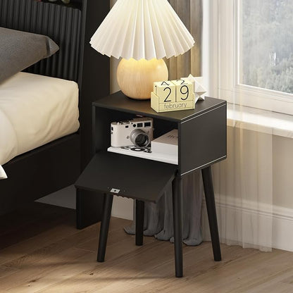 LAATOOREE Nightstands Set of 2, Small Side Table, Bedside Table - Image 4