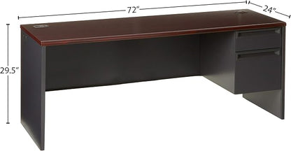 HON 38856RNS 38000 72 by 24 by 29-1/2-Inch Single Right Pedestal Credenza - Image 3