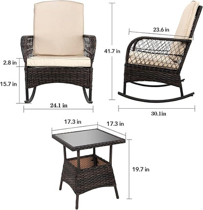 LEVELEVE Patio Furniture Set Outdoor Rattan Chair Wicker Sofa Garden - Image 5