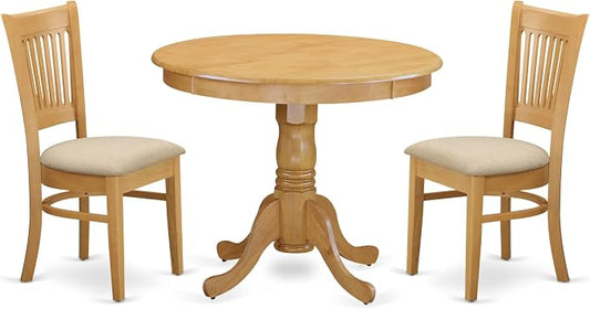 East West Furniture ANVA3-OAK-C 3 Piece Kitchen Table Set by EastWestFurniture