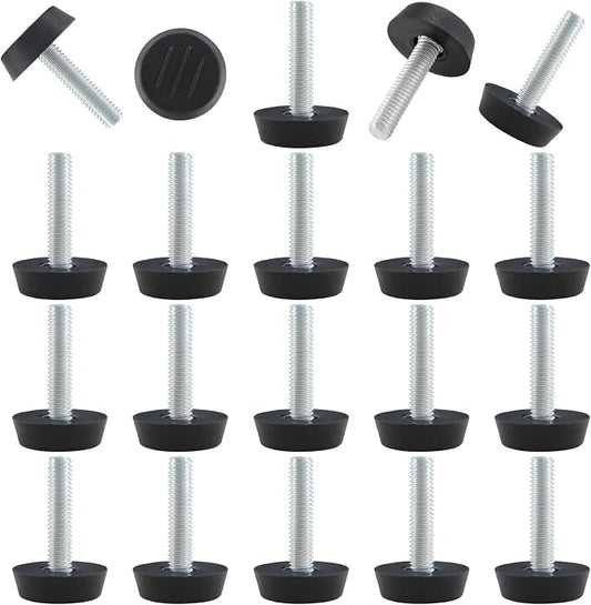 Zorfeter 30 Pcs Screw in Threaded Furniture Adjustable Levelers, M6 Leveling by Zorfeter