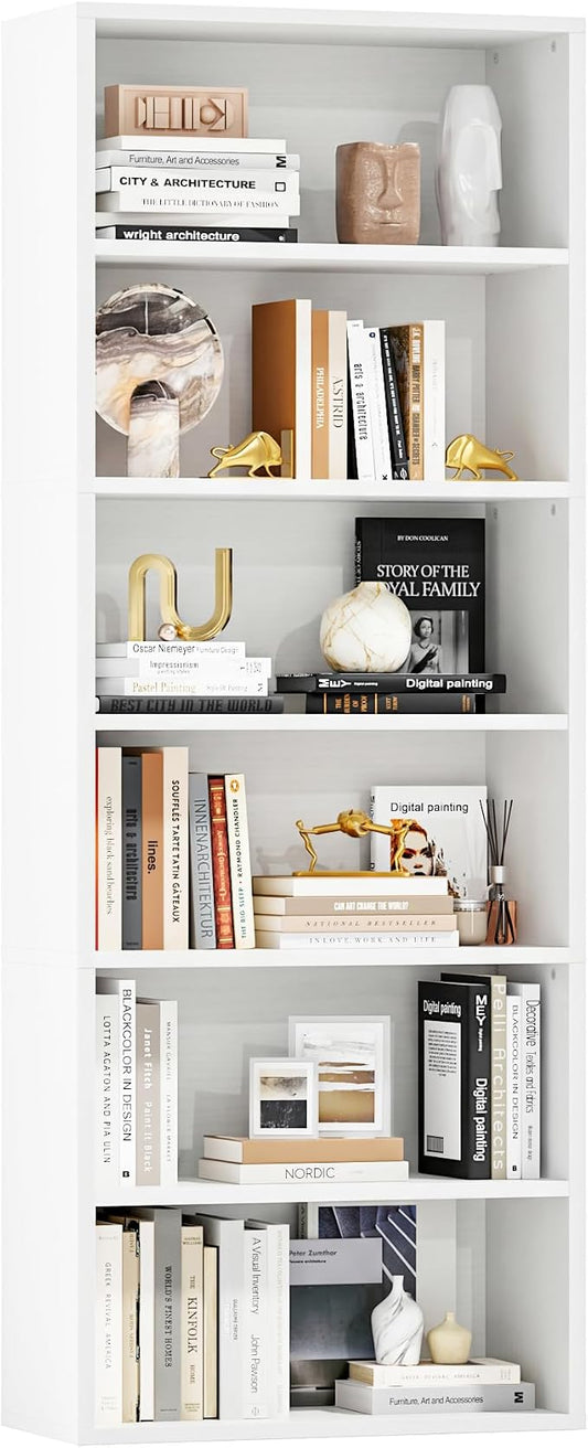 Furniwell 71" Tall Bookcase Bookshelves, 6 Tier Floor Standing Bookcases Open by WellFurnitureHomeLifeWell