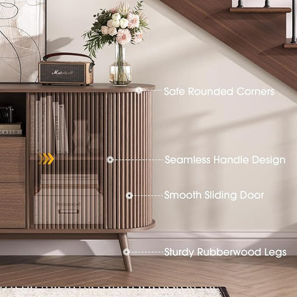 JOINICE 63" Fluted Storage Cabinet - Image 4