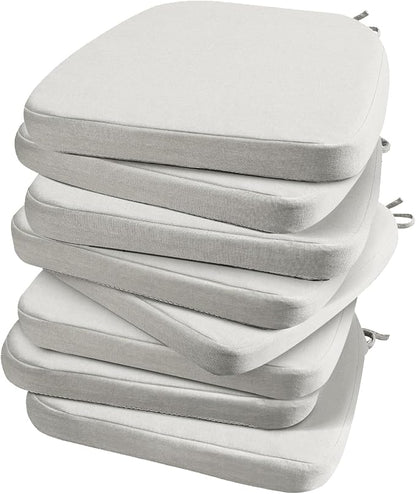 AAAAAcessories D-Shaped Chair Cushions, Machine-Washable Cover, INatural Linen by AAAAAcessories